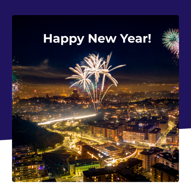 新年快乐与烟花合影